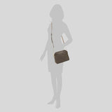 Michael Kors Jet Set Travel MD Dome Crossbody Bag 35F1GTVC6B Brown