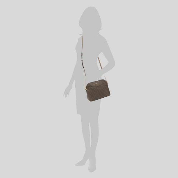 Michael Kors Jet Set Travel MD Dome Crossbody Bag 35F1GTVC6B Brown