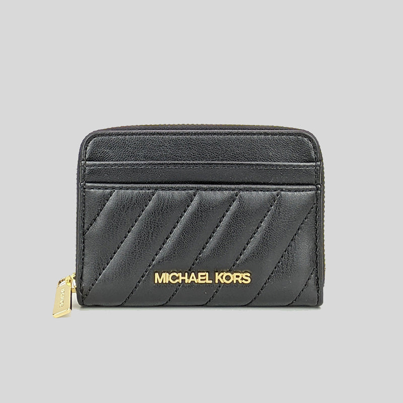 Michael Kors Jet Set Travel MD Zip Around Card Case 35F1GTVD2U Black