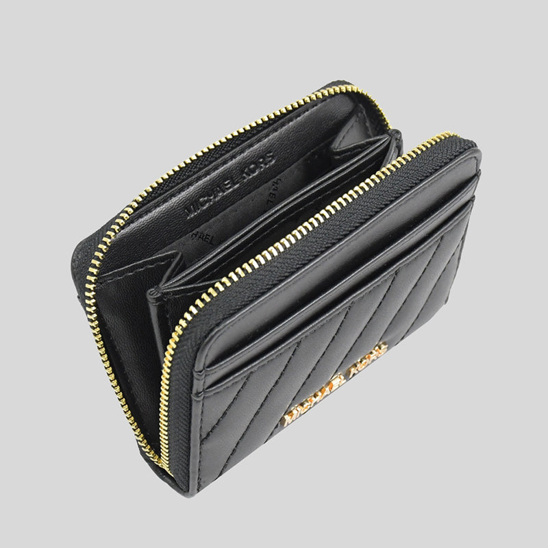 Michael Kors Jet Set Travel MD Zip Around Card Case 35F1GTVD2U Black