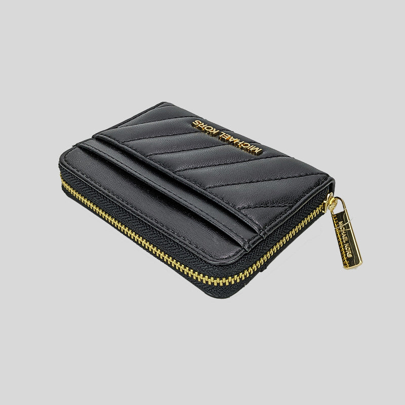 Michael Kors Jet Set Travel MD Zip Around Card Case 35F1GTVD2U Black