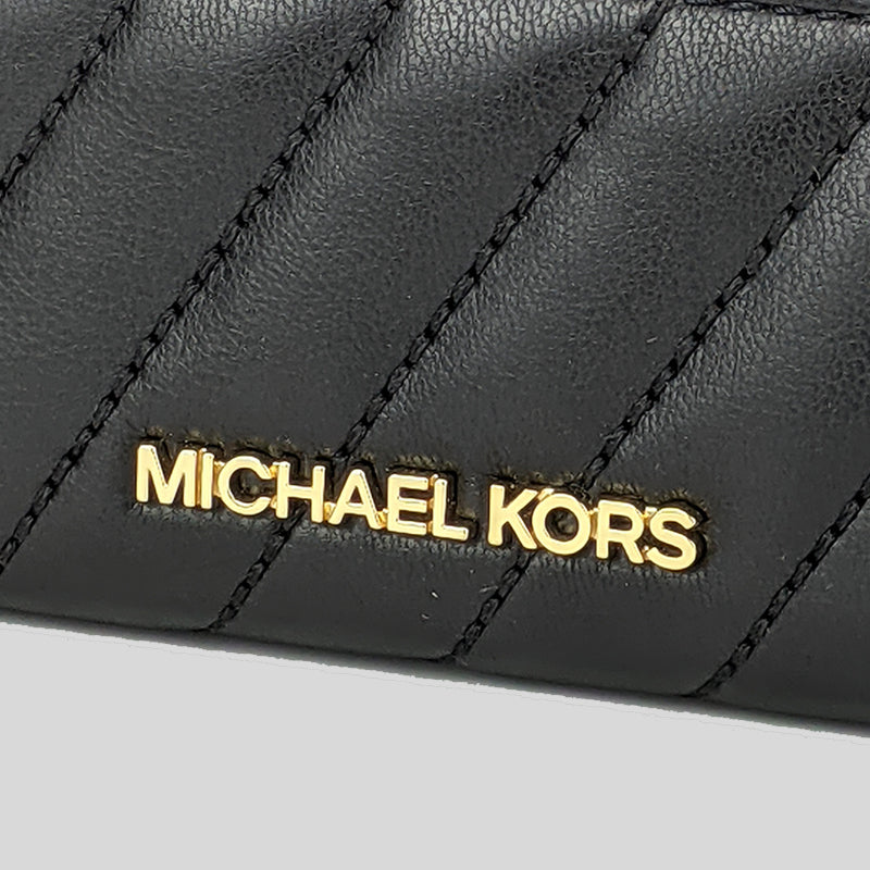 Michael Kors Jet Set Travel MD Zip Around Card Case 35F1GTVD2U Black
