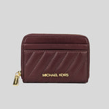 Michael Kors Jet Set Travel MD Zip Around Card Case 35F1GTVD2U Merlot