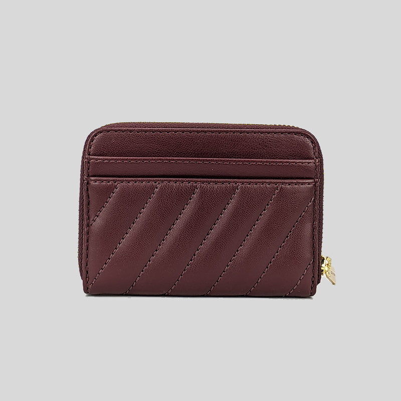 Michael Kors Jet Set Travel MD Zip Around Card Case 35F1GTVD2U Merlot