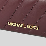 Michael Kors Jet Set Travel MD Zip Around Card Case 35F1GTVD2U Merlot