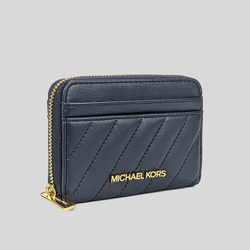 Michael Kors Jet Set Travel MD Zip Around Card Case 35F1GTVD2U Navy
