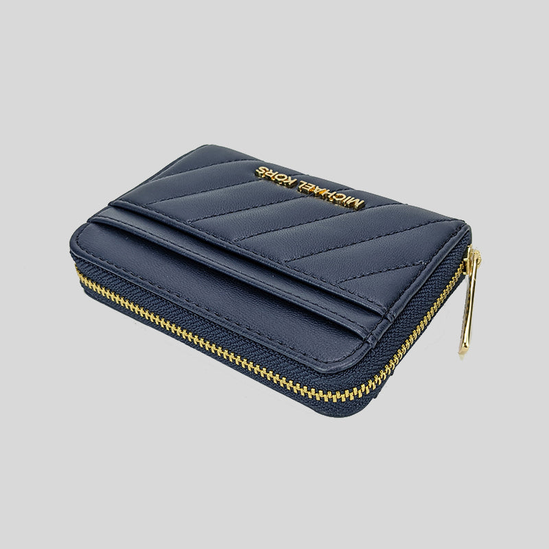 Michael Kors Jet Set Travel MD Zip Around Card Case 35F1GTVD2U Navy