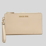 Michael Kors Jet Set Travel Double Zip Wristlet Phone Wallet Buff 35F8GTVW0L