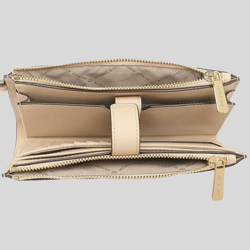 Michael Kors Jet Set Travel Double Zip Wristlet Phone Wallet Buff 35F8GTVW0L