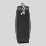 Michael Kors Jet Set Item Crossbody Bag In Signature Black Silver 35F8STTC3B NEW LOGO