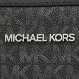 Michael Kors Jet Set Item Crossbody Bag In Signature Black Silver 35F8STTC3B NEW LOGO