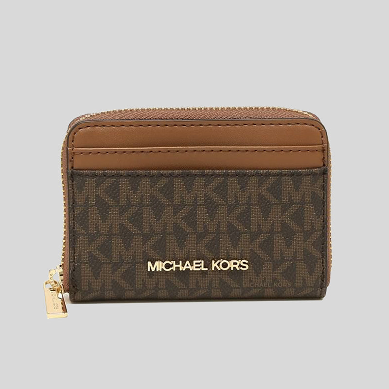 Michael Kors Jet Set Travel MD Zip Around Card Case 35H9GTVZ2B Brown