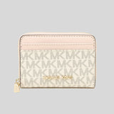 Michael Kors Jet Set Travel MD Zip Around Card Case 35H9GTVZ2B Powder Blush