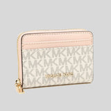 Michael Kors Jet Set Travel MD Zip Around Card Case 35H9GTVZ2B Powder Blush