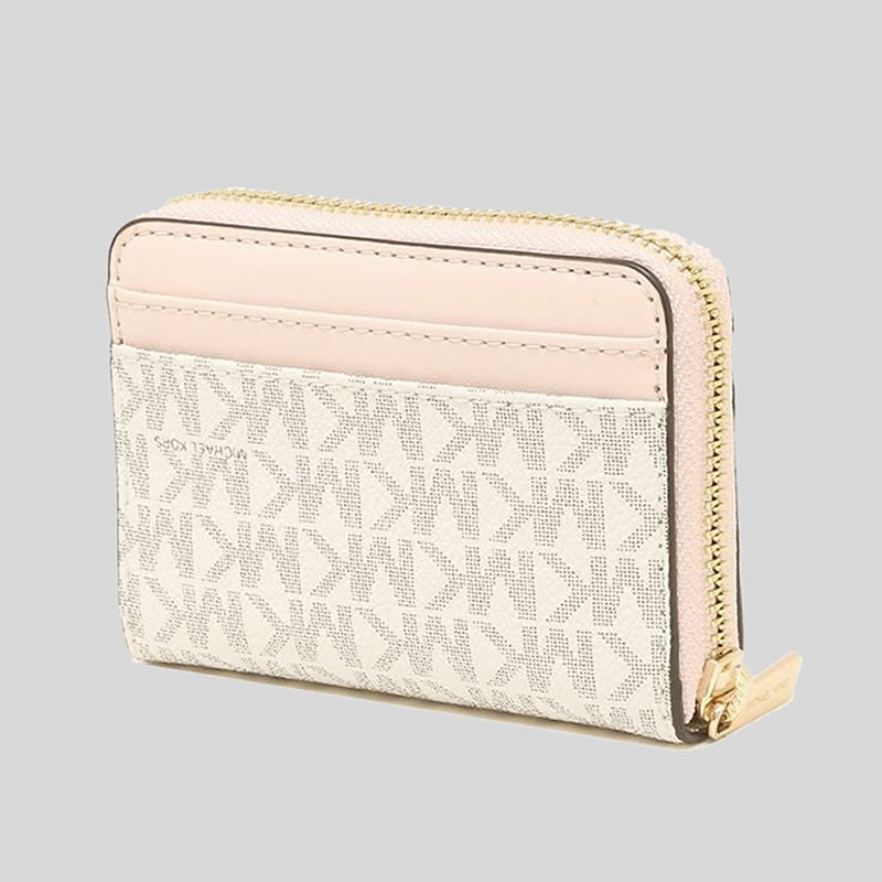 Michael Kors Jet Set Travel MD Zip Around Card Case 35H9GTVZ2B Powder Blush