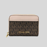 Michael Kors Jet Set Travel MD Zip Around Card Case 35H9GTVZ2B Brown Blush