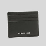 Michael Kors Cooper Pebble Leather Tall Card Case 36F9LC0D2L Black