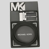 Michael Kors Mens 4-in-1 Signature Canvas Belt Gift Set Box Black