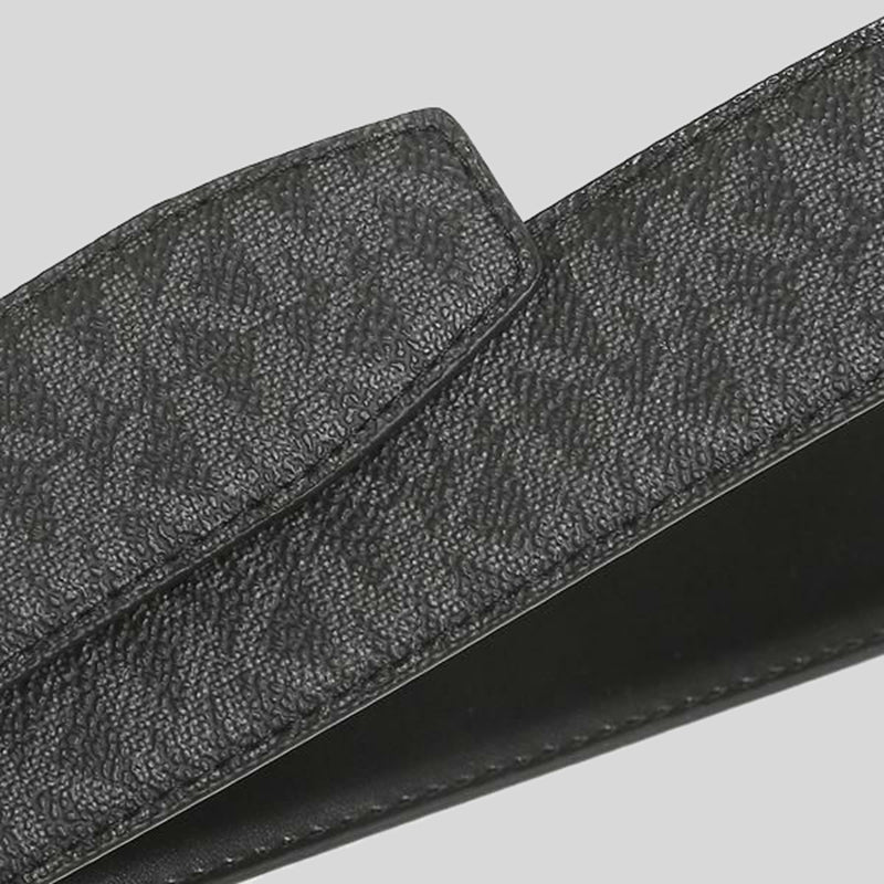 Michael Kors Mens 4-in-1 Signature Canvas Belt Gift Set Box Black 36H9MBLY4V
