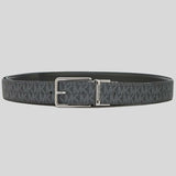 Michael Kors Mens 4-in-1 Signature Canvas Belt Gift Set Box Adml/Pl Blue 36H9MBLY4V