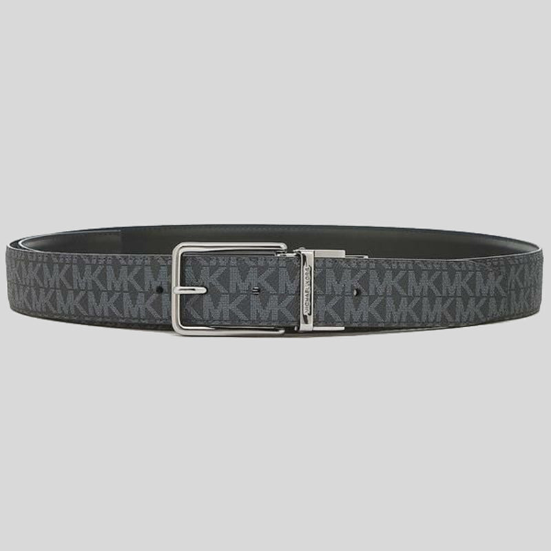 Michael Kors Mens 4-in-1 Signature Canvas Belt Gift Set Box Adml/Pl Blue 36H9MBLY4V
