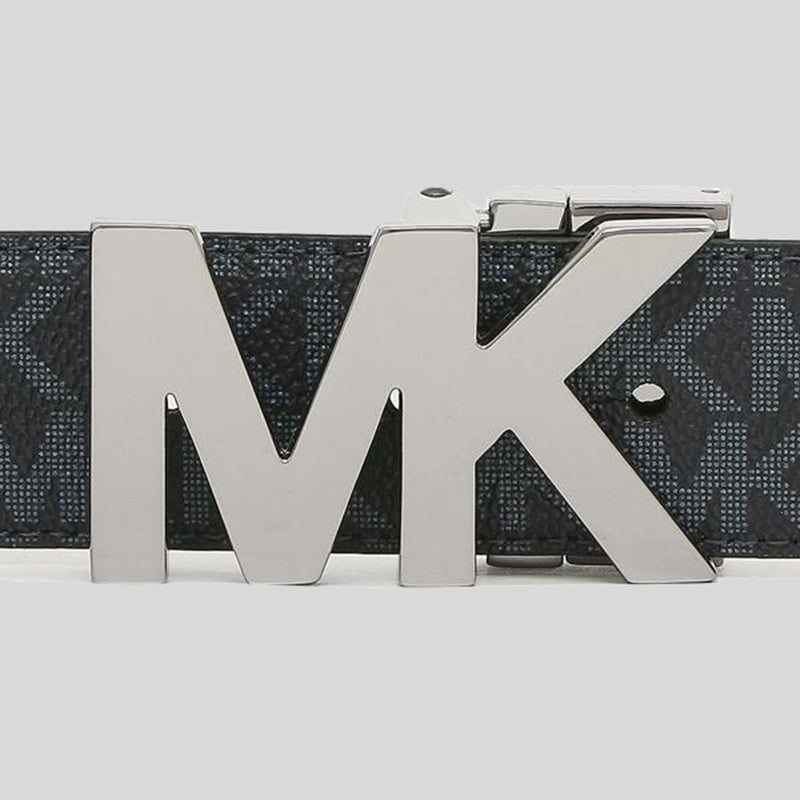 Michael Kors Mens 4-in-1 Signature Canvas Belt Gift Set Box Adml/Pl Blue 36H9MBLY4V