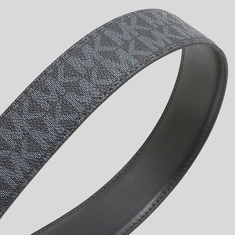 Michael Kors Mens 4-in-1 Signature Canvas Belt Gift Set Box Adml/Pl Blue 36H9MBLY4V
