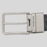 Michael Kors Mens 4-in-1 Signature Canvas Belt Gift Set Box Adml/Pl Blue 36H9MBLY4V