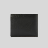 Michael Kors Harrison Crossgrain Leather Billfold Wallet With Coin Pocket Black 36U9LHRF3L