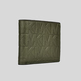 Michael Kors Men's Cooper Logo Embossed Leather Billfold Wallet Olive 36F2LCOF1L
