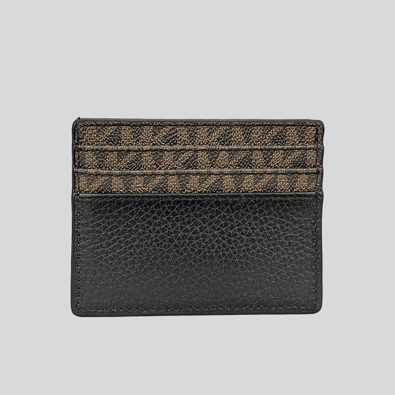 Michael Kors Cooper Tall Card Case 36H1LC0D2L Brown Black LussoCitta