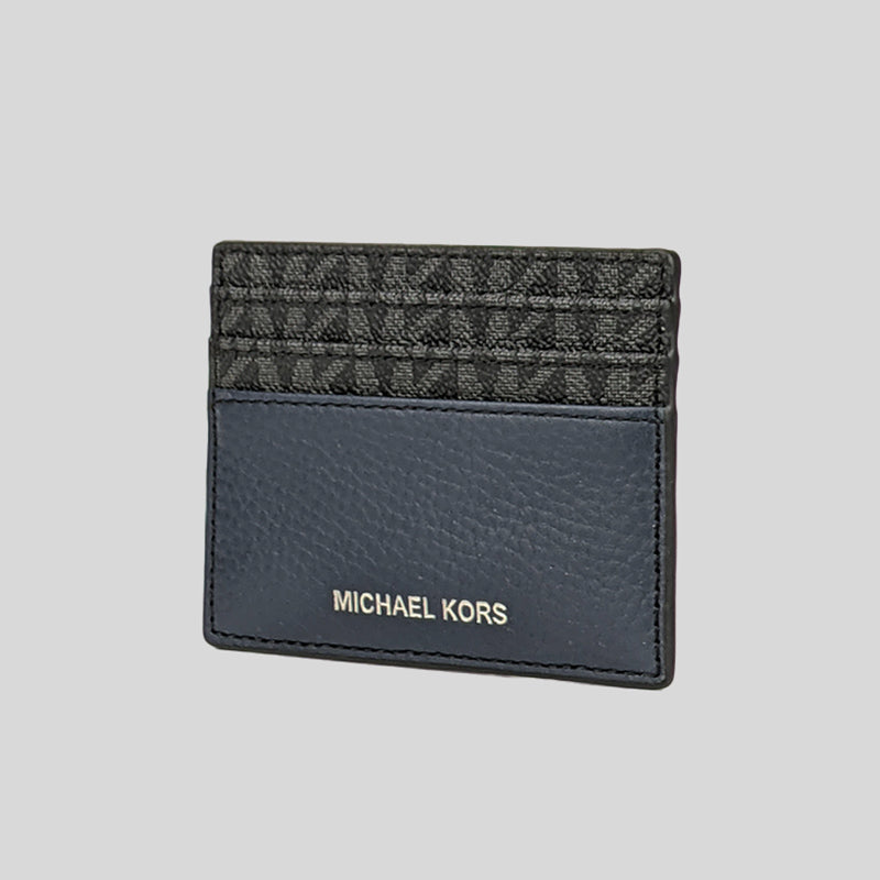 Michael Kors Cooper Tall Card Case 36H1LC0D2L Black Navy