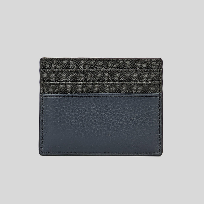Michael Kors Cooper Tall Card Case 36H1LC0D2L Black Navy