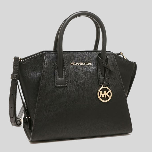 MICHAEL KORS Avril Small Leather Top Zip Satchel 35F1G4VM2L Black