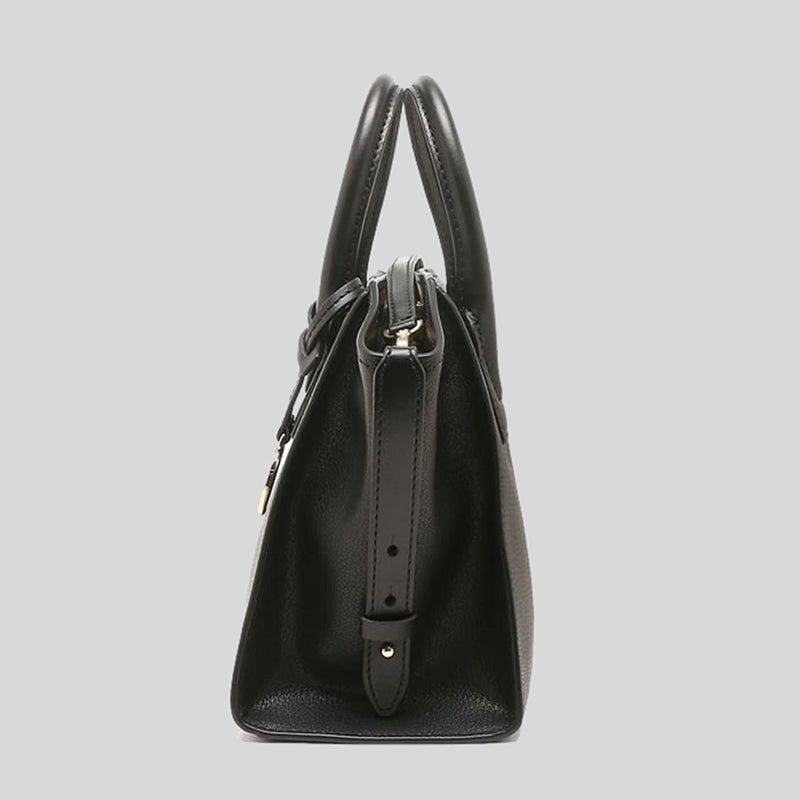 MICHAEL KORS Avril Small Leather Top Zip Satchel 35F1G4VM2L Black
