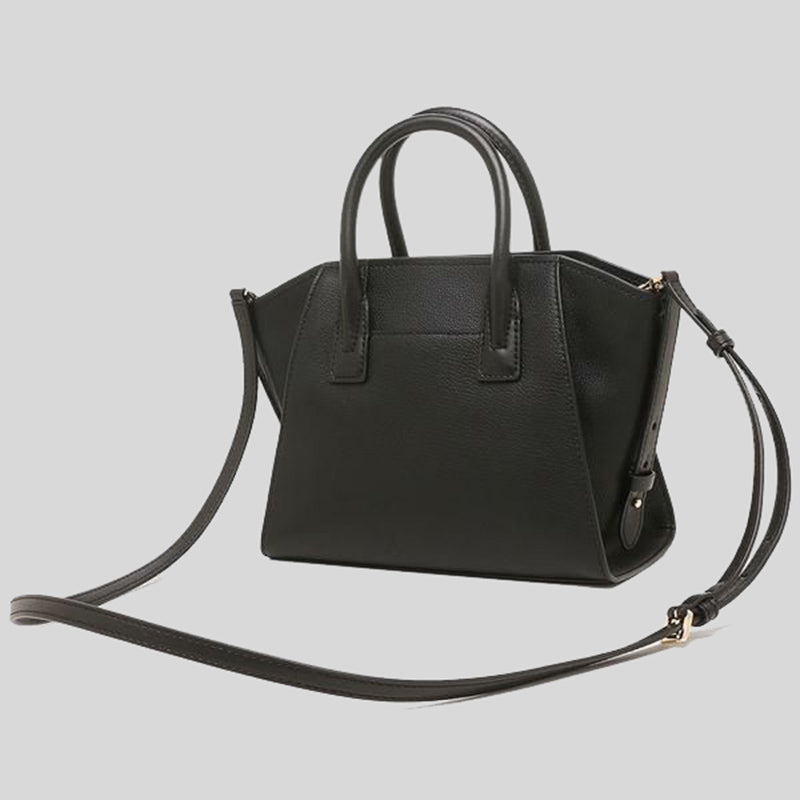 MICHAEL KORS Avril Small Leather Top Zip Satchel 35F1G4VM2L Black