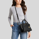 MICHAEL KORS Avril Small Leather Top Zip Satchel 35F1G4VM2L Black