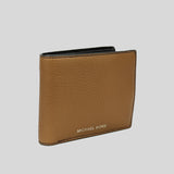 Michael Kors Cooper Pebbled Leather Billfold Wallet With Passcase 36F9LC0F2L Luggage