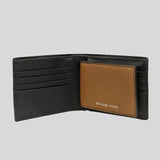 Michael Kors Cooper Pebbled Leather Billfold Wallet With Passcase 36F9LC0F2L Luggage