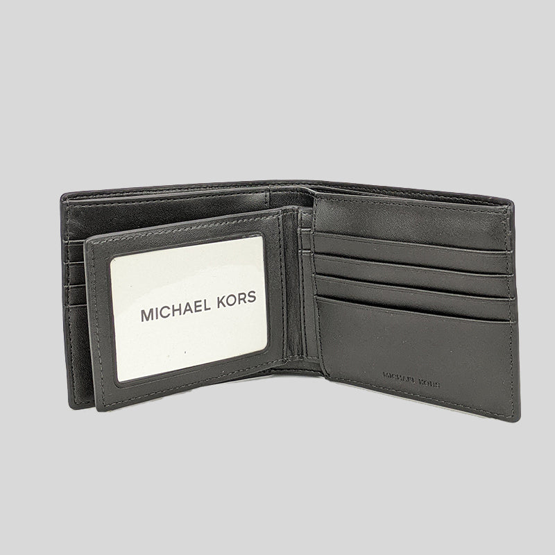 Michael Kors Cooper Pebbled Leather Billfold Wallet With Passcase 36F9LC0F2L Luggage