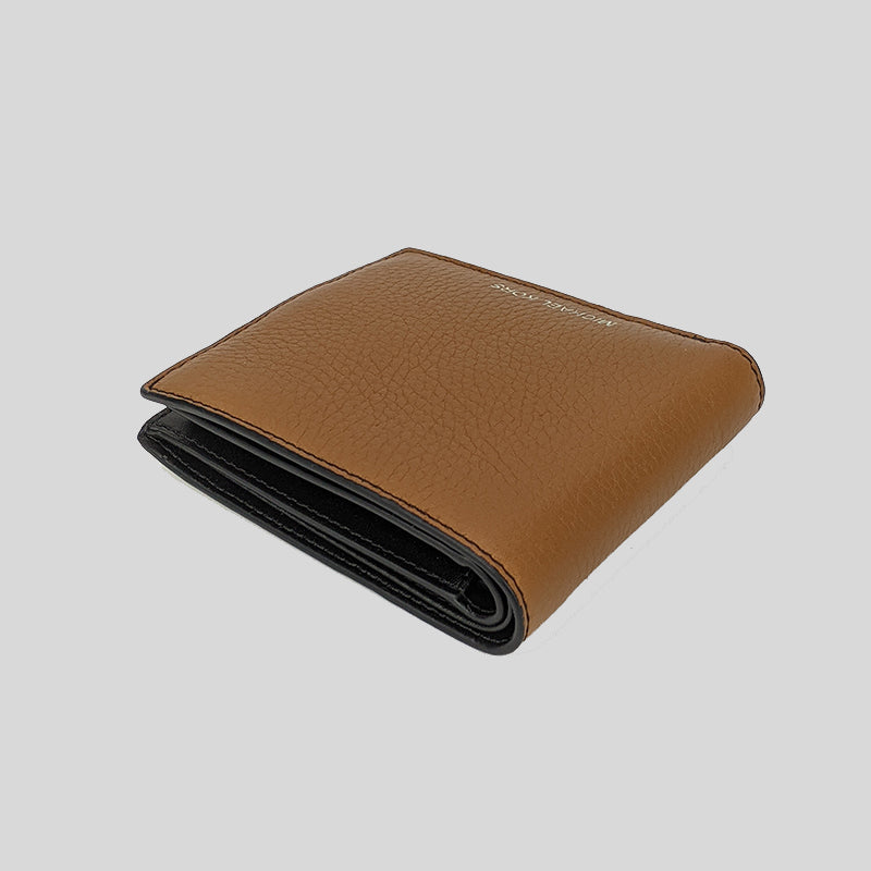 Michael Kors Cooper Pebbled Leather Billfold Wallet With Passcase 36F9LC0F2L Luggage