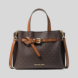 Michael Kors Emilia Small Logo Satchel 35H0GU5S1B Brown