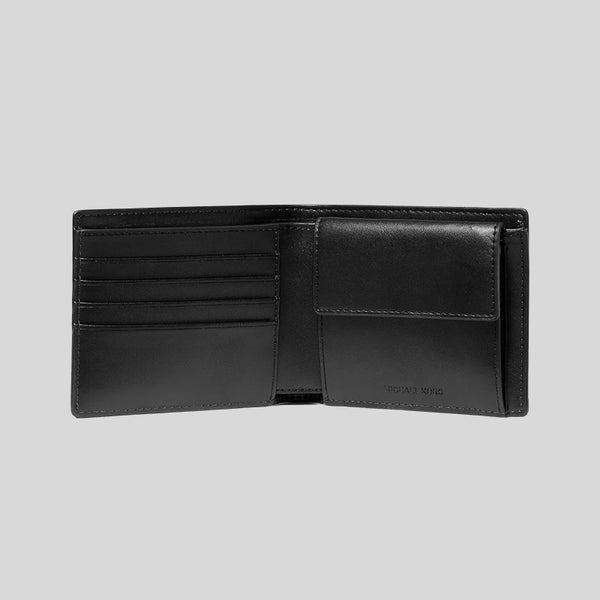 MICHAEL KORS Harrison Crossgrain Leather Billfold Wallet With Coin Pocket Luggage 36U9LHRF3L