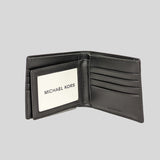Michael Kors Harrison Leather Billfold Wallet With Passcase Black 36U9LHRF6L