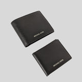 Michael Kors Harrison Leather Billfold Wallet With Passcase Black 36U9LHRF6L