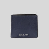 Michael Kors Harrison Leather Billfold Wallet With Passcase Navy 36U9LHRF6L