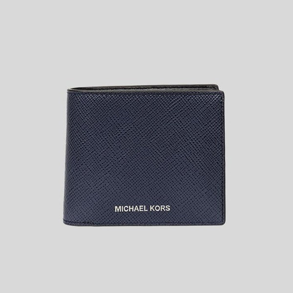 Michael Kors Harrison Leather Billfold Wallet With Passcase Navy 36U9LHRF6L