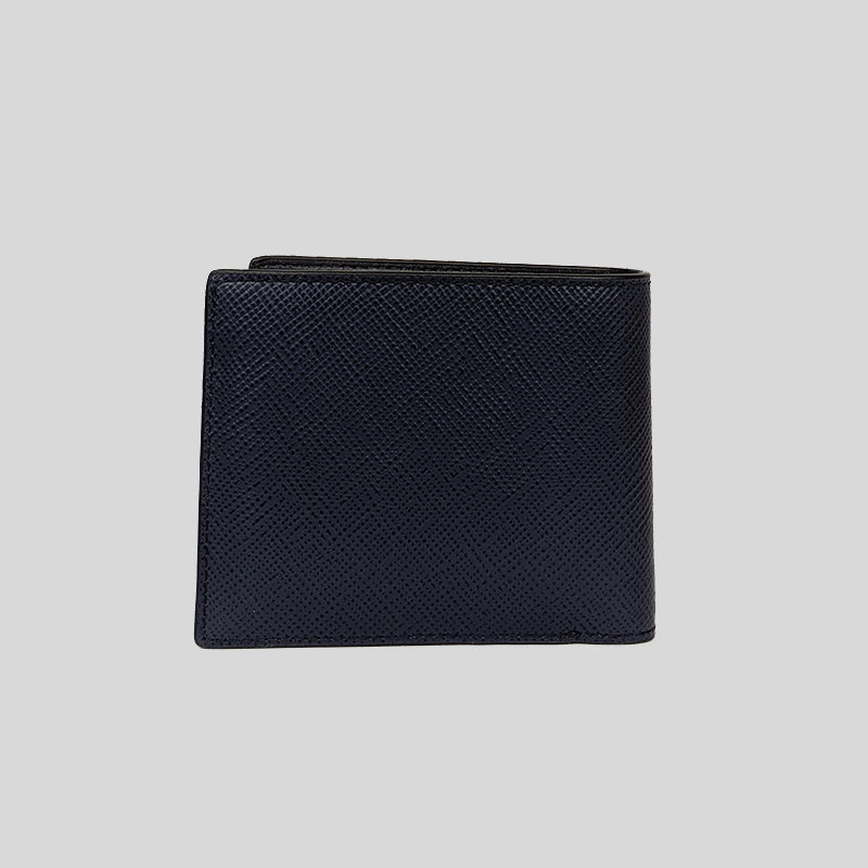 Michael Kors Harrison Leather Billfold Wallet With Passcase Navy 36U9LHRF6L