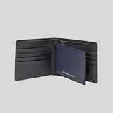 Michael Kors Harrison Leather Billfold Wallet With Passcase Navy 36U9LHRF6L