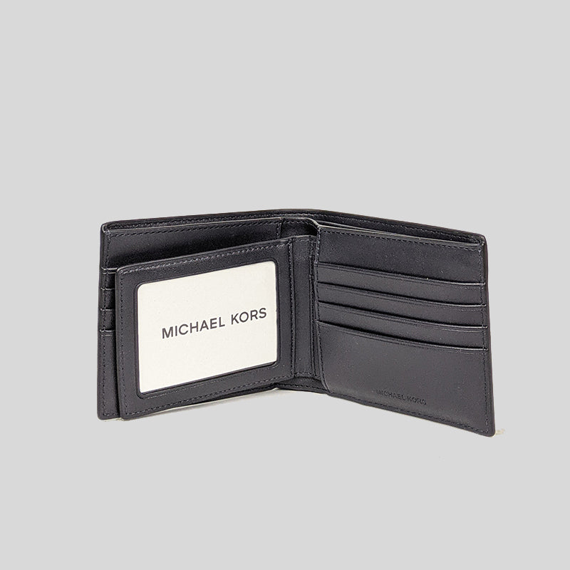 Michael Kors Harrison Leather Billfold Wallet With Passcase Navy 36U9LHRF6L